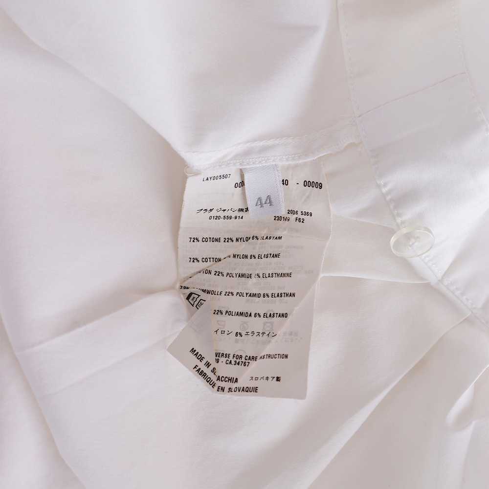 1990s Prada White Cotton Apron Pinafore Dress w P… - image 10
