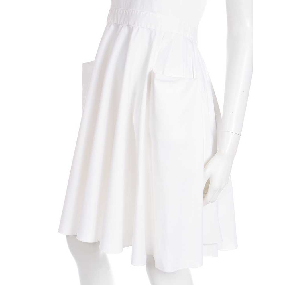 1990s Prada White Cotton Apron Pinafore Dress w P… - image 8