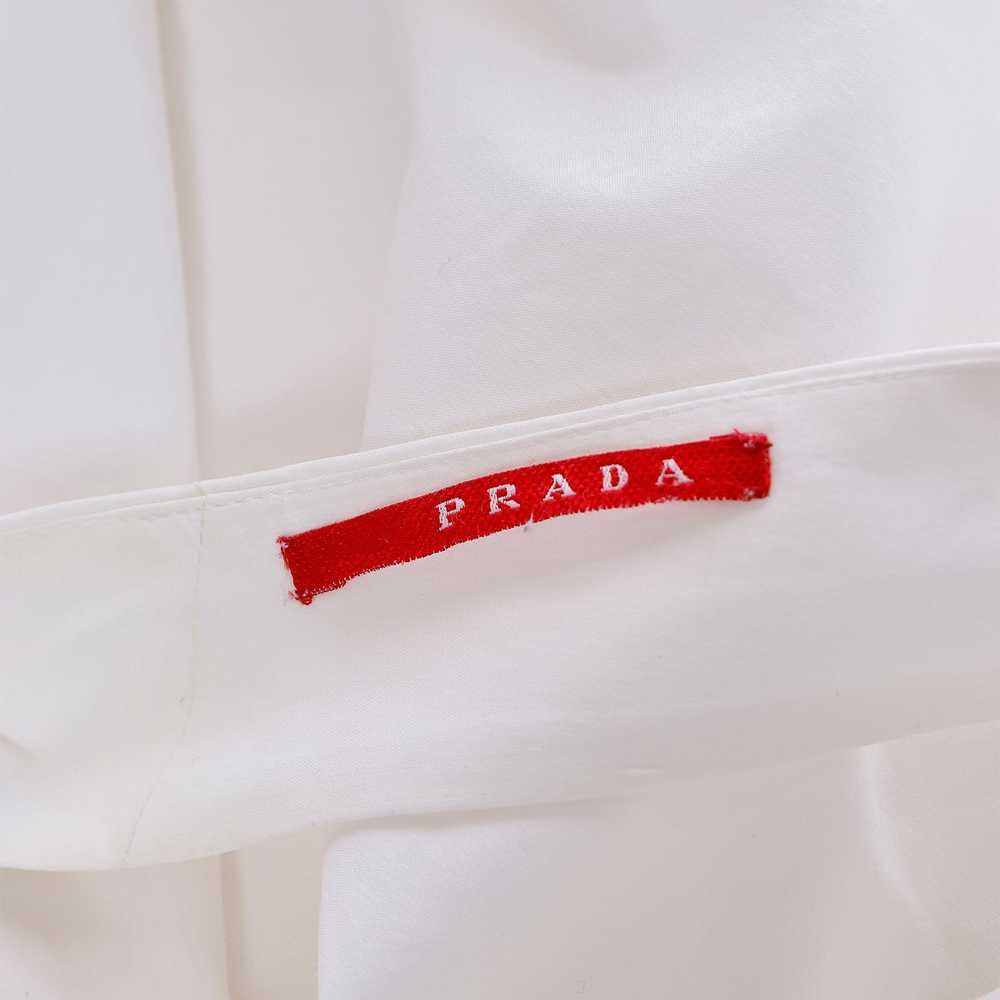 1990s Prada White Cotton Apron Pinafore Dress w P… - image 9