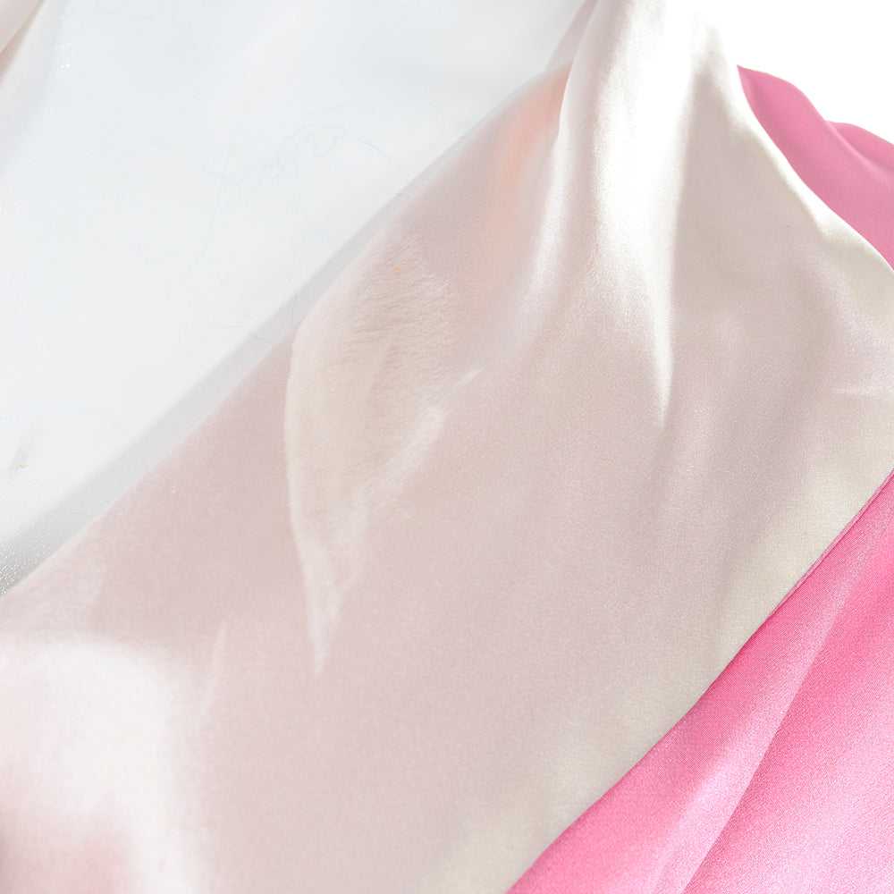 1990s Vergotis Pink Silk Long Full Sweep Robe - image 8
