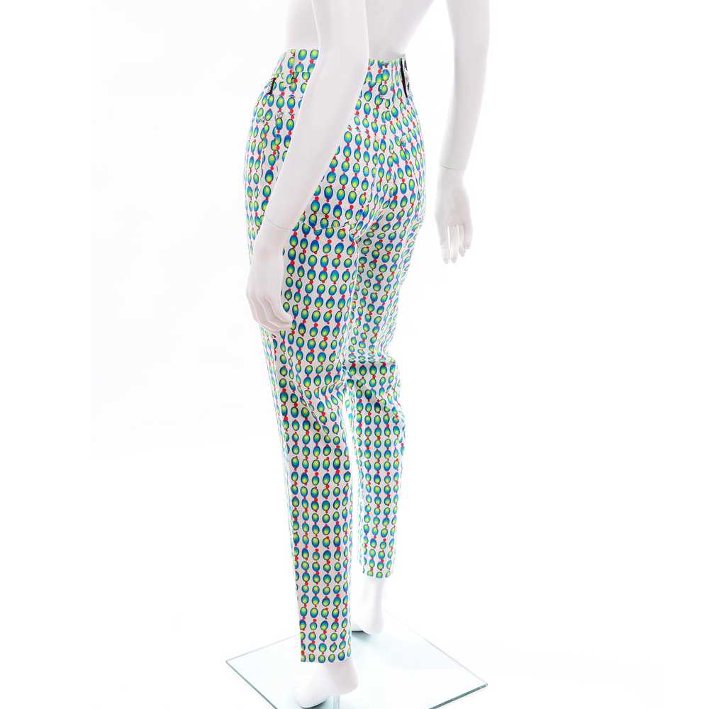 1990s Versace Jeans Couture Stylized Olive Print … - image 7