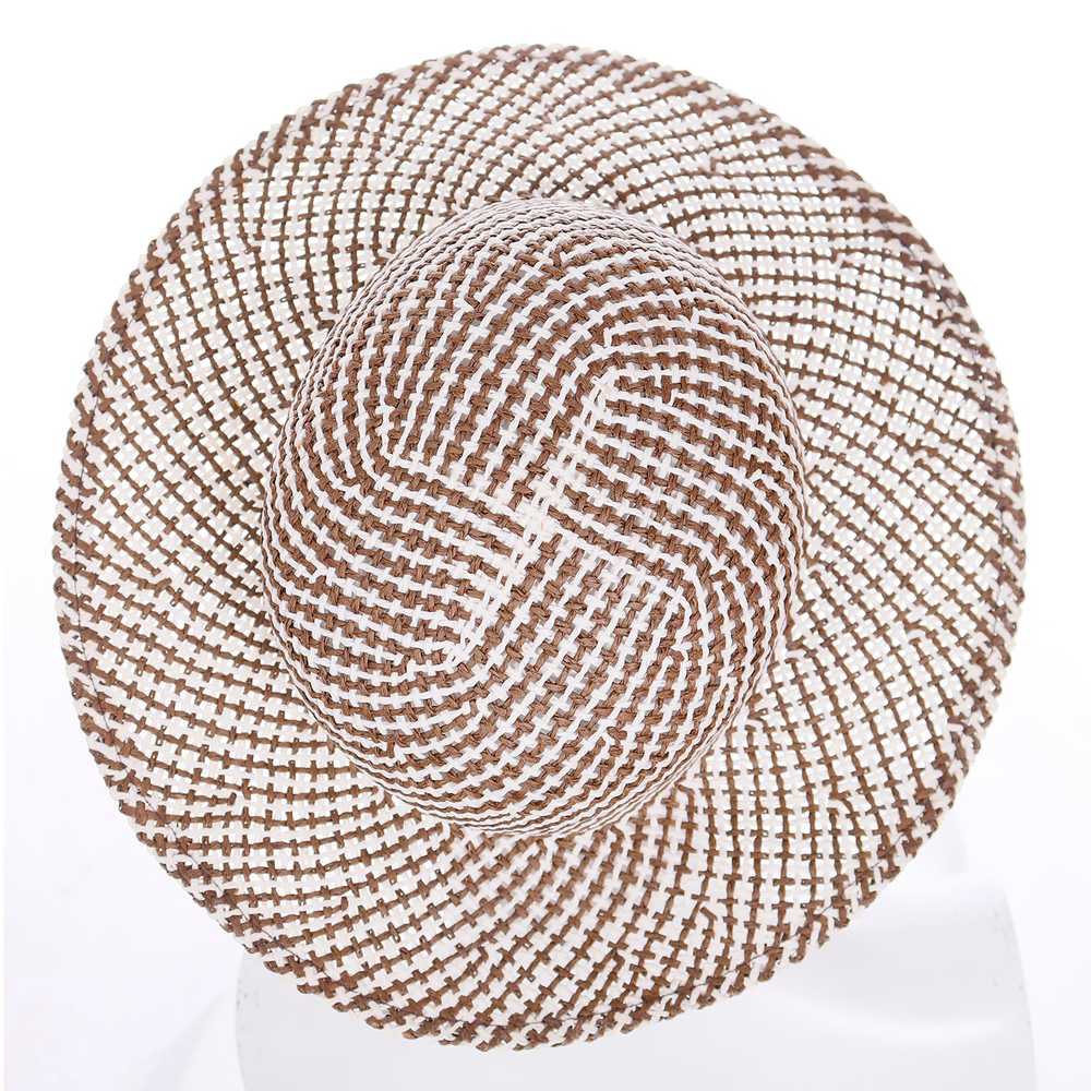 1990s Vintage Brown and White Patterned Woven Str… - image 5