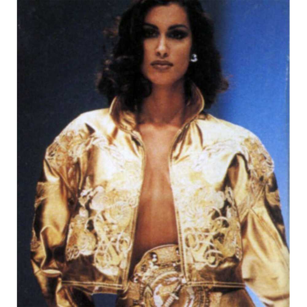 1992 Gianfranco Ferre Gold Leather Nautical Theme… - image 3