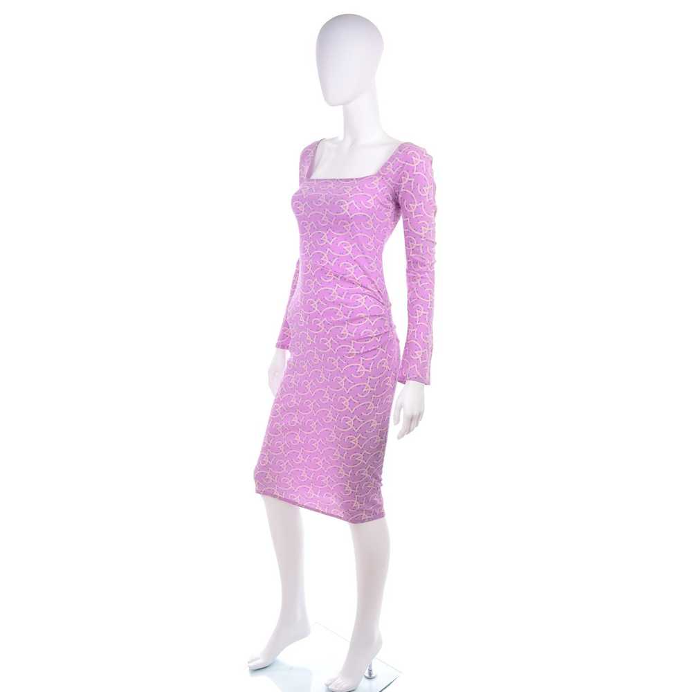 1998 Gianni Versace Couture Pink Silk Vintage Dre… - image 4
