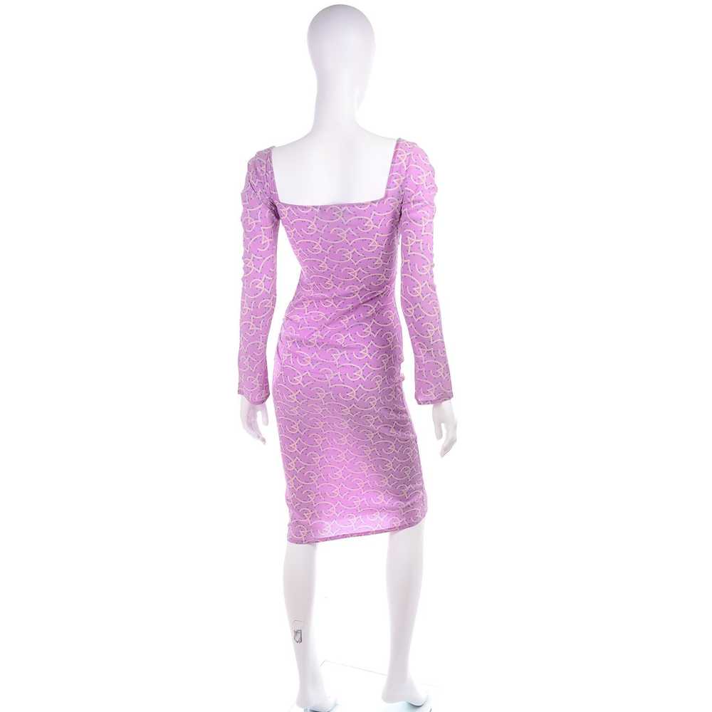1998 Gianni Versace Couture Pink Silk Vintage Dre… - image 6