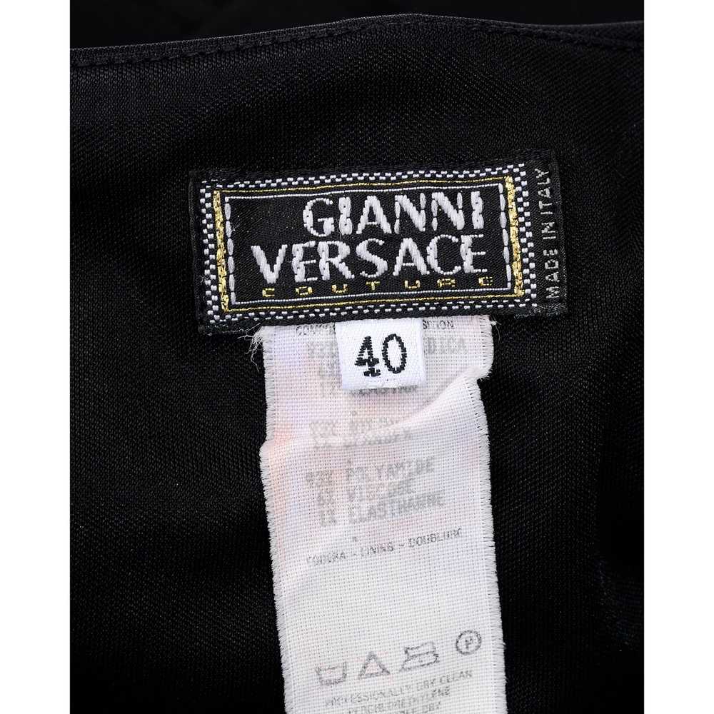 1998 Gianni Versace Vintage Black Dress W One Sho… - image 12