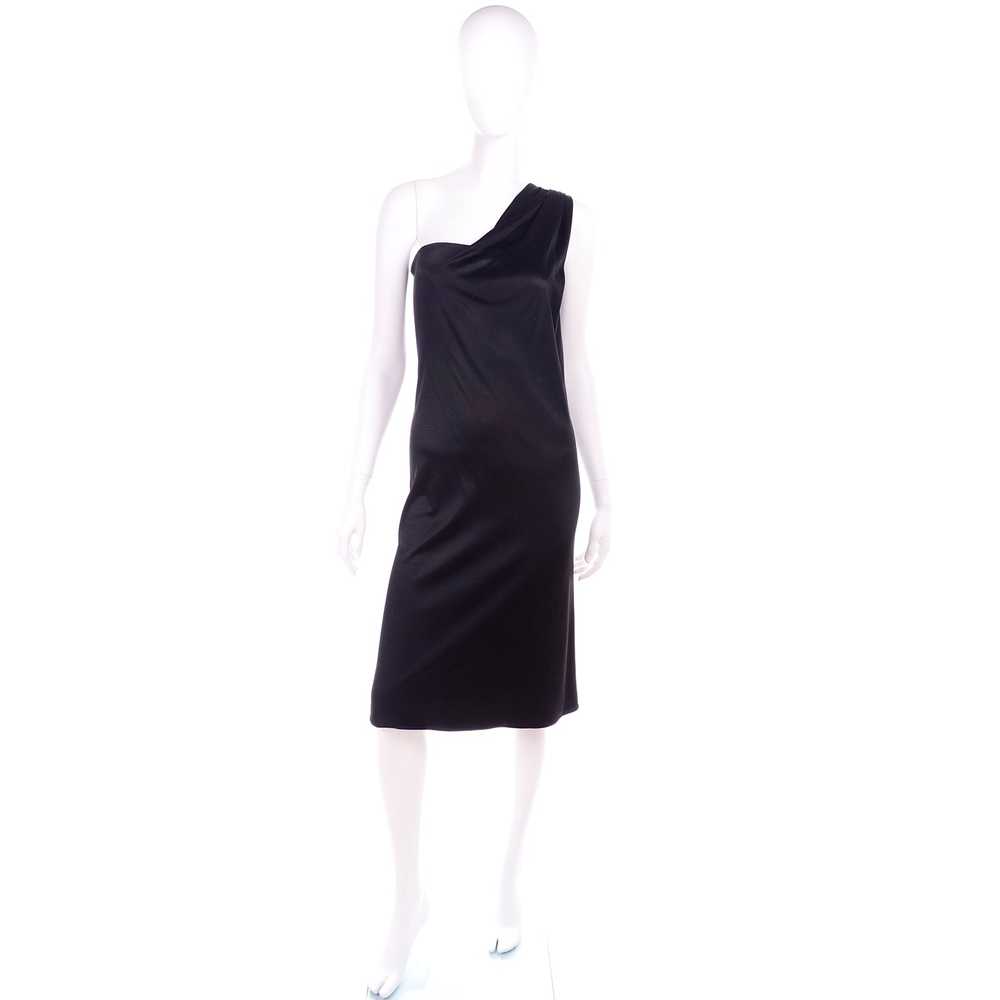 1998 Gianni Versace Vintage Black Dress W One Sho… - image 2