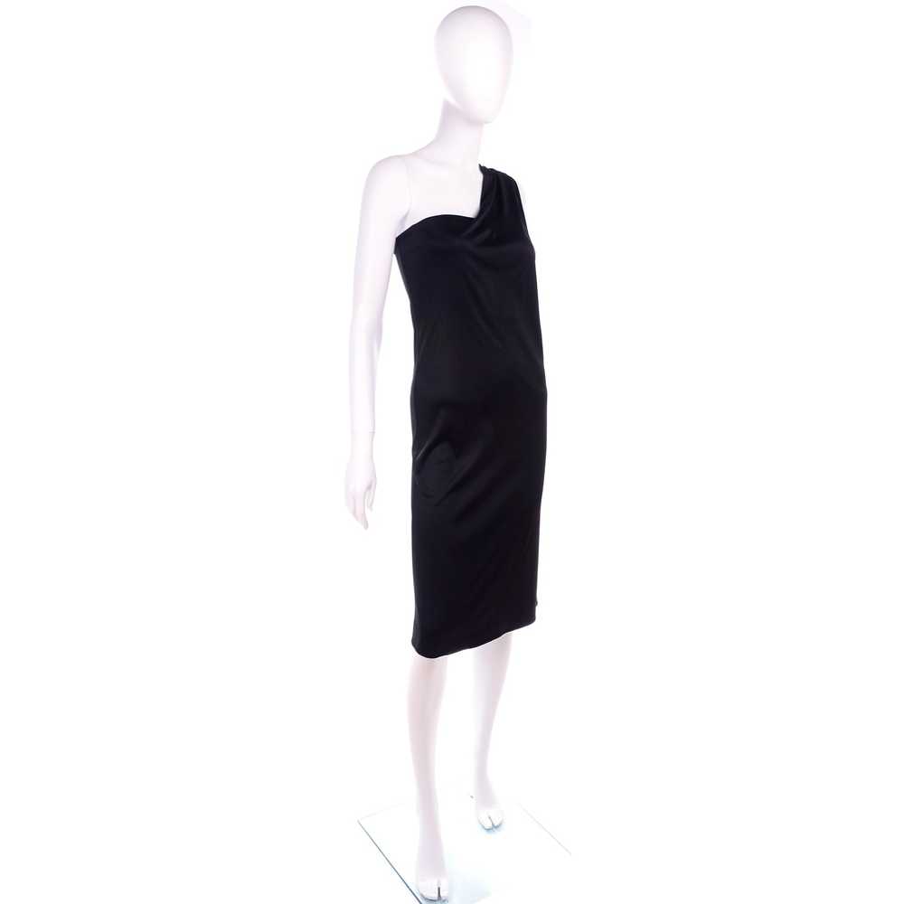 1998 Gianni Versace Vintage Black Dress W One Sho… - image 3