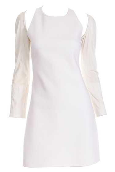 2000s Kaufmanfranco White Dress W Cutouts & Cream 
