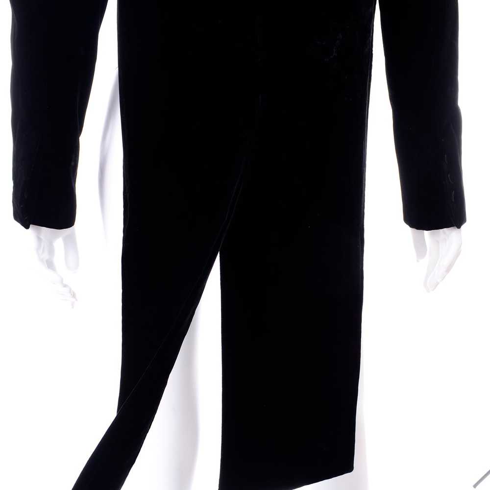 2000s Saint Laurent Black Velvet Cutaway Tuxedo T… - image 6