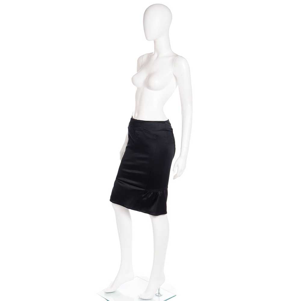 2000s Tom Ford for Gucci Black Cotton Pencil Skir… - image 3
