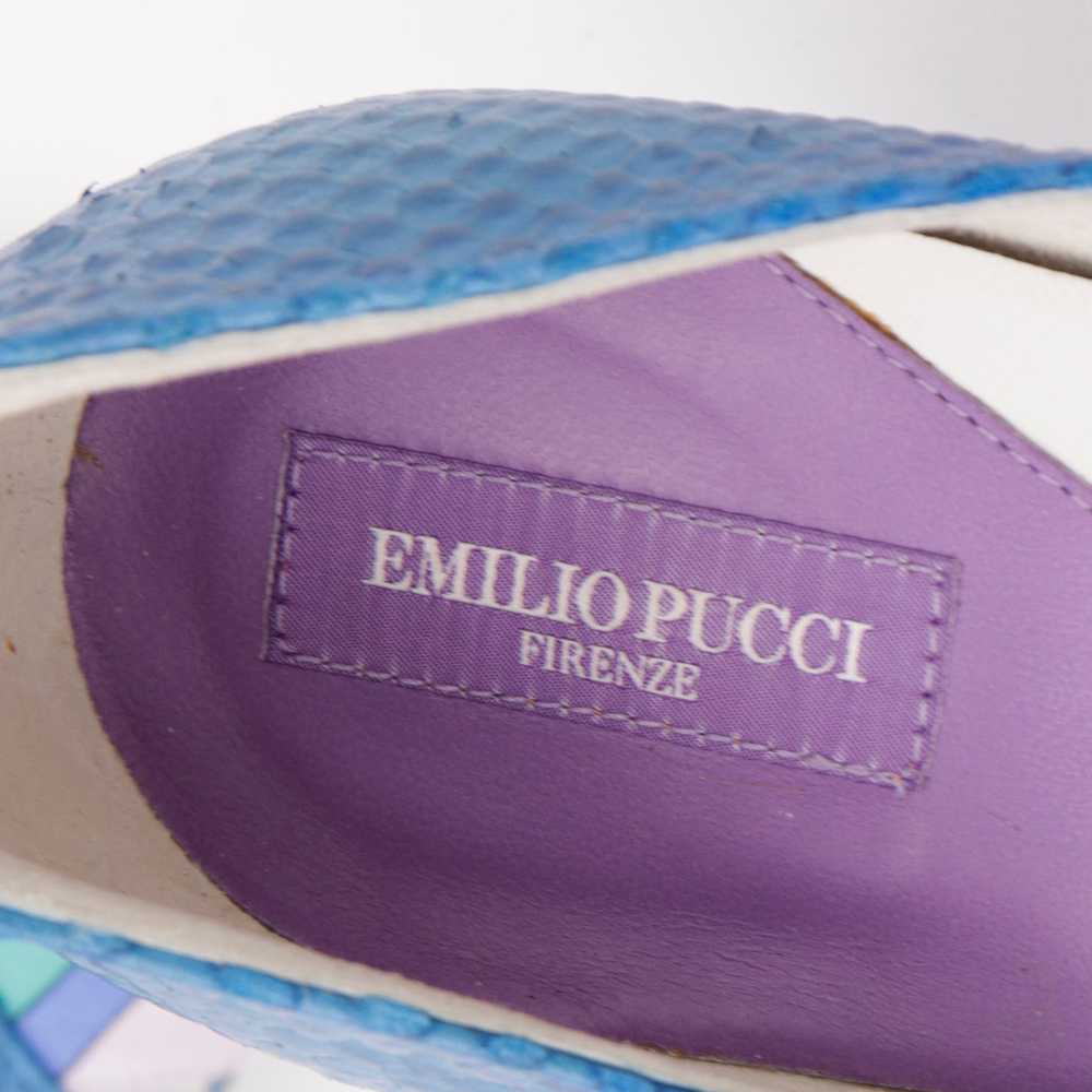 2000s Unworn Pucci Shoes Blue & Purple Snakeskin … - image 10