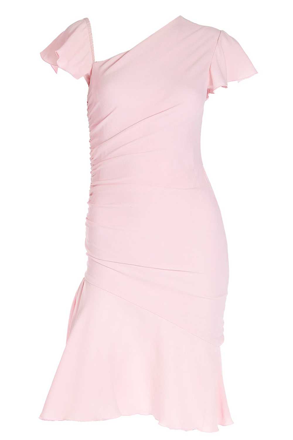 2000s Valentino Garavani Pink Silk Crepe Dress w … - image 1