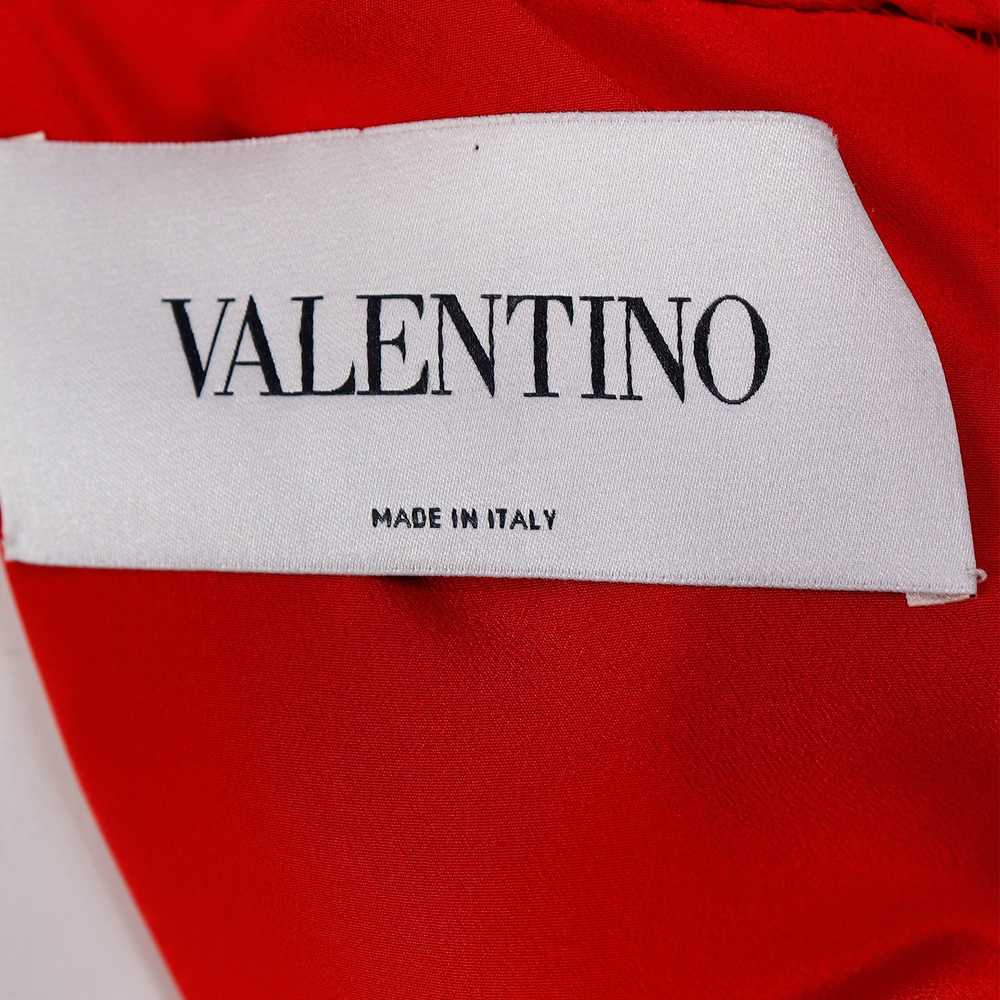 2000s Valentino Red Crepe Dress w/ Draped Back - image 9