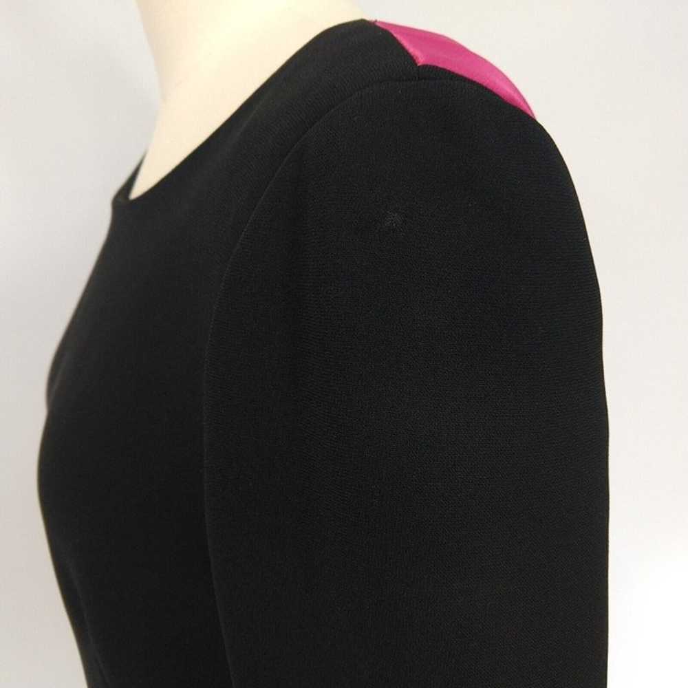 Vintage 80's Drape Back Sheath Dress Size 6 Black… - image 11