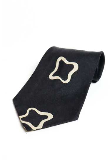 2000s Yohji Yamamoto Silk Tie Handprint Mens Neckt