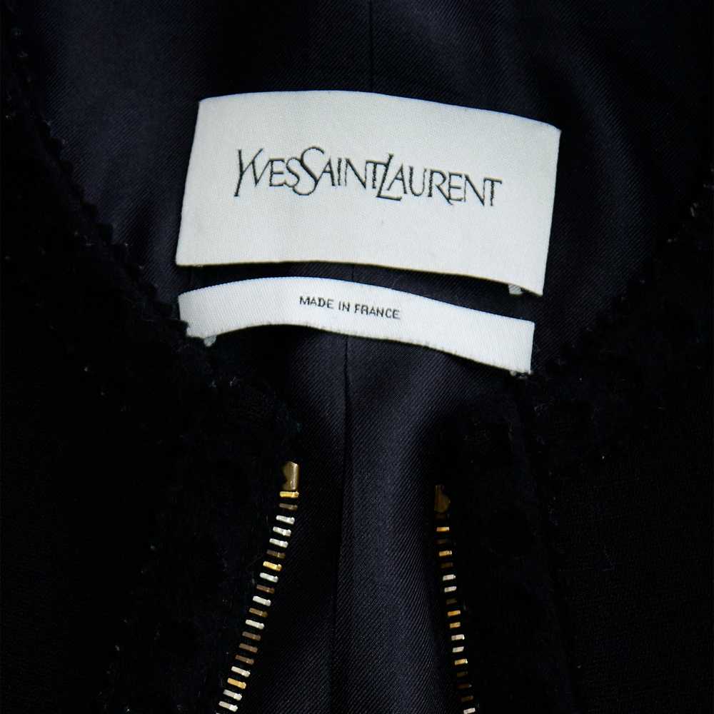 2000s Yves Saint Laurent Black Cropped Zip Front … - image 11