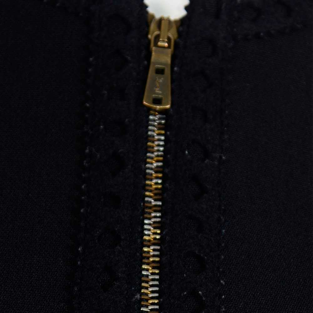 2000s Yves Saint Laurent Black Cropped Zip Front … - image 7