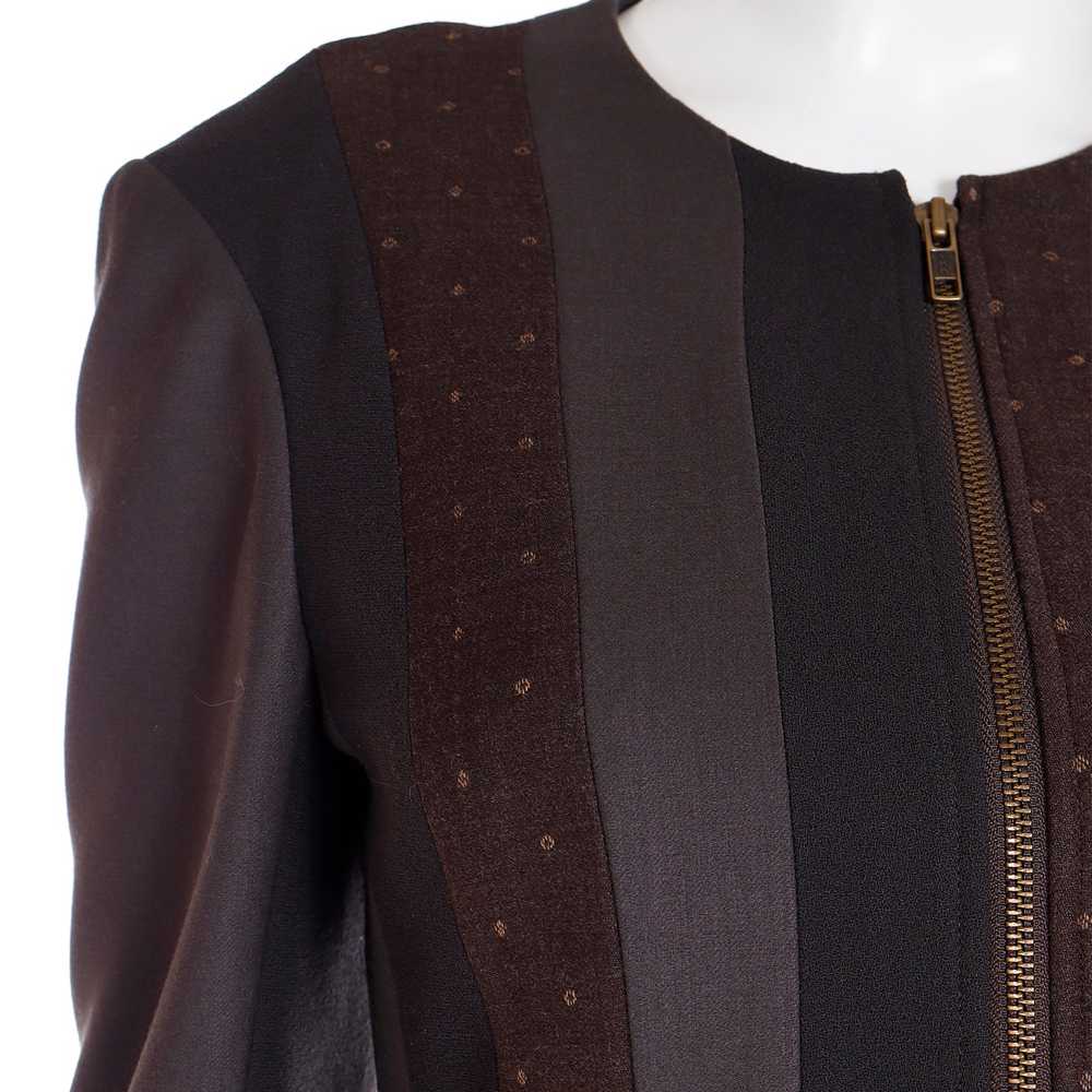 2002 John Galliano Striped Zip Front Jacket and G… - image 12