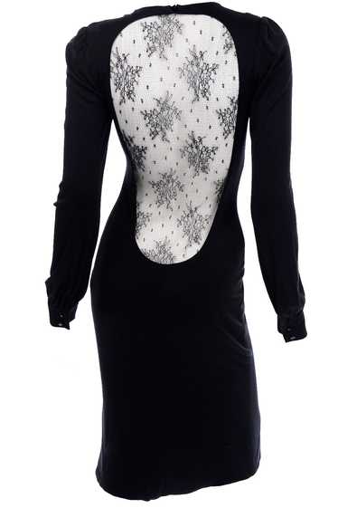 2005 Alexander McQueen Black Silk Jersey Dress w L