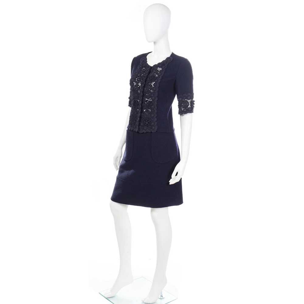 2007 Oscar de la Renta 2pc Black Skirt & Jacket S… - image 6