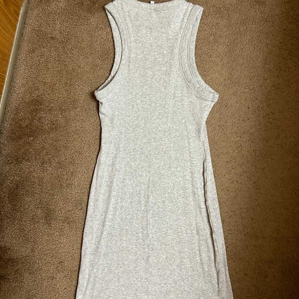 Skims Cotton Rib Tank Dress Grey - image 3