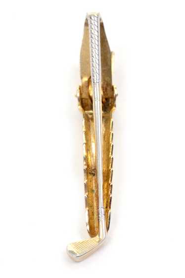 Anson Vintage Gold Plated Golf Club Tie Clip - image 1