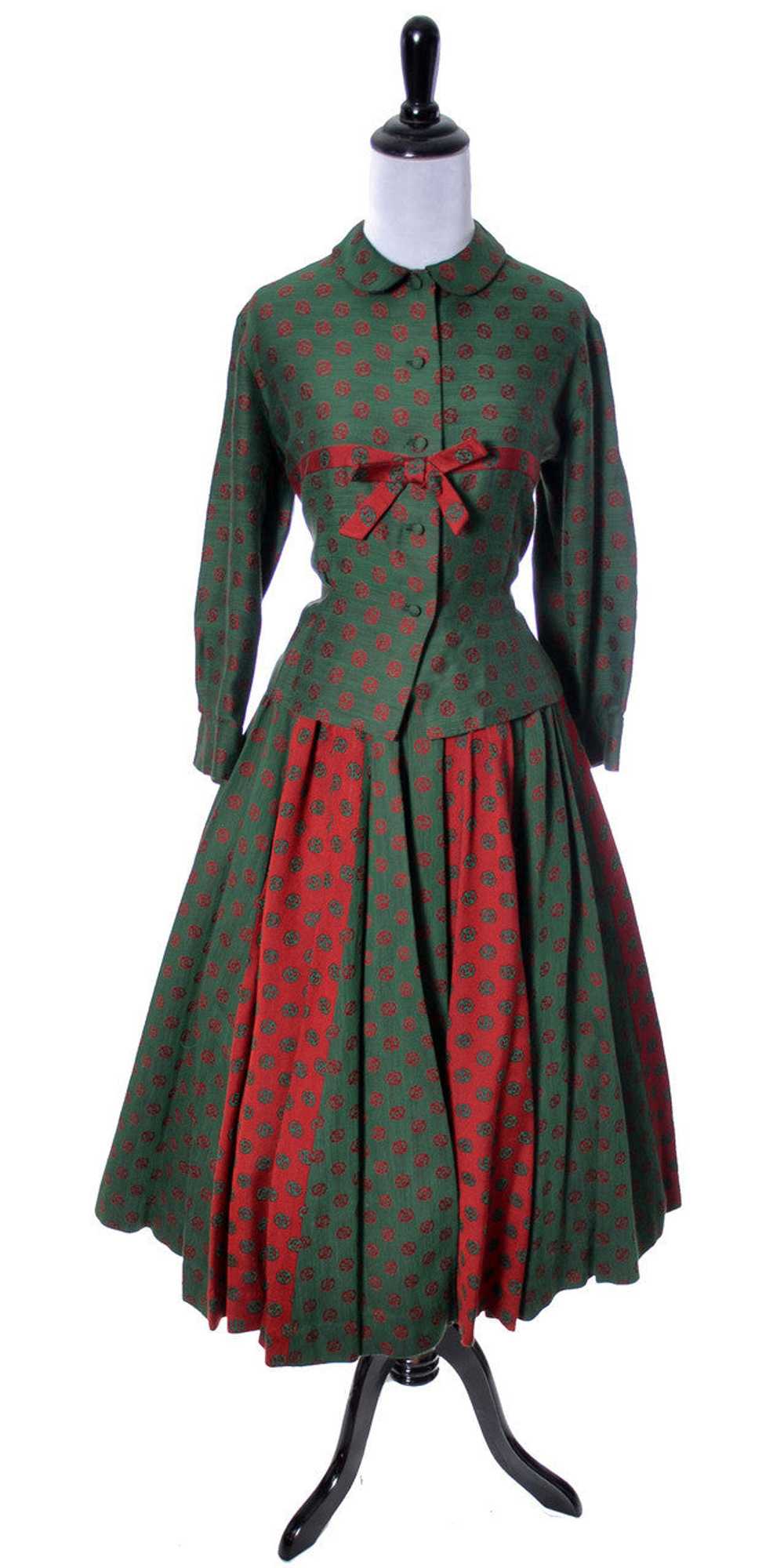 Bessie Becker Vintage 1950s 2 Piece Dirndl Skirt … - image 2