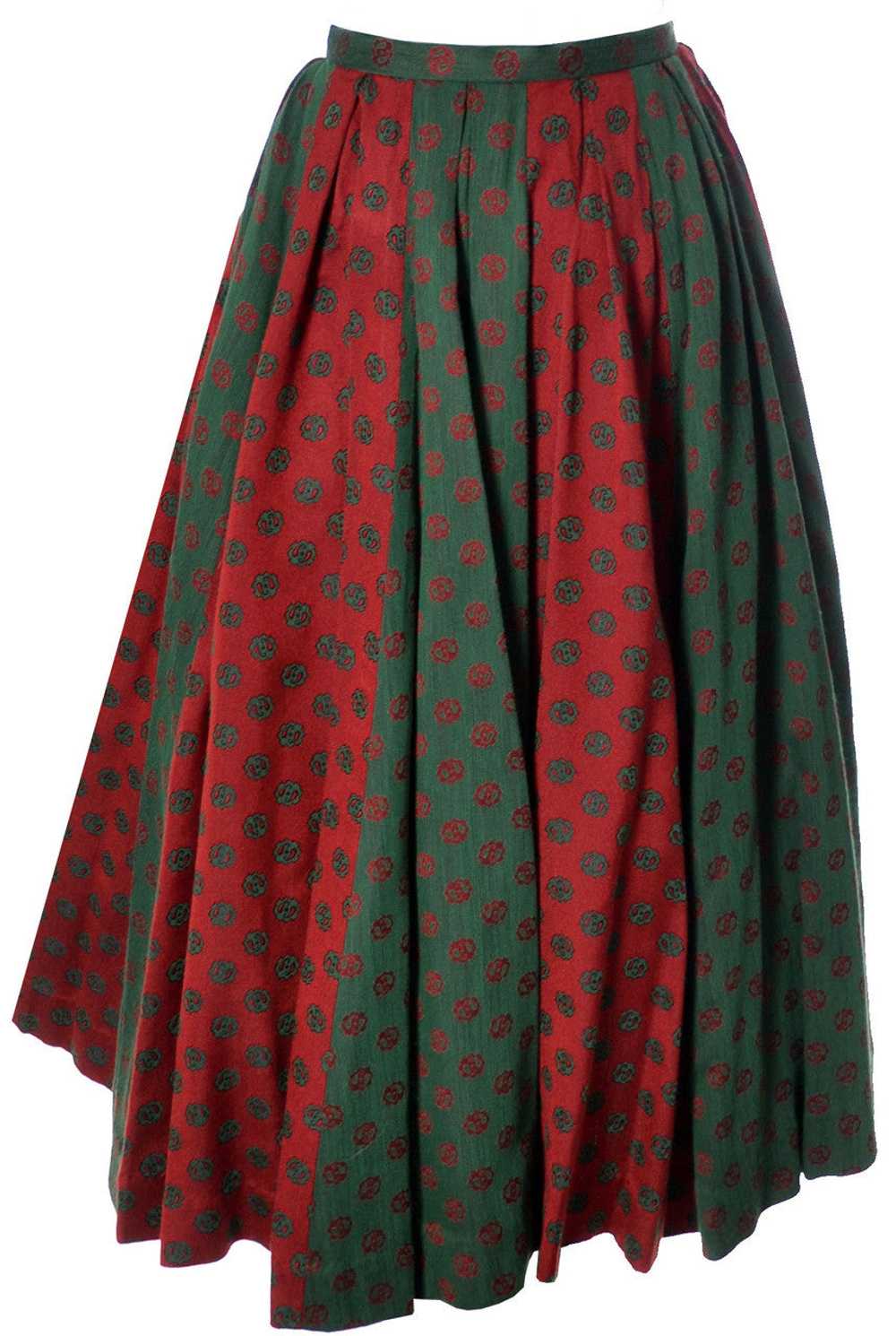 Bessie Becker Vintage 1950s 2 Piece Dirndl Skirt … - image 4