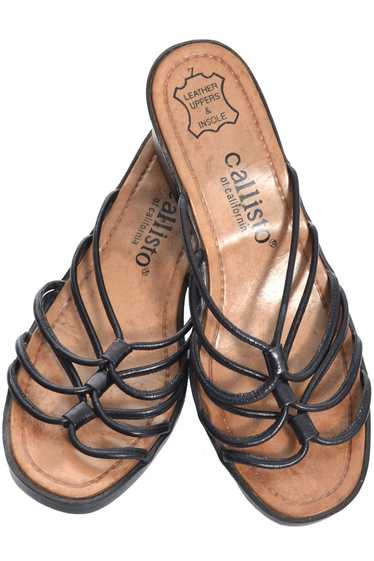 Callisto California Vintage Shoes Black Strappy Le
