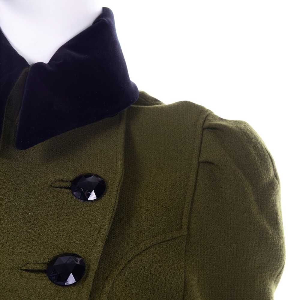 Christian Lacroix Green Wool Edwardian Inspired 1… - image 11