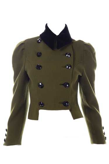 Christian Lacroix Green Wool Edwardian Inspired 1… - image 1