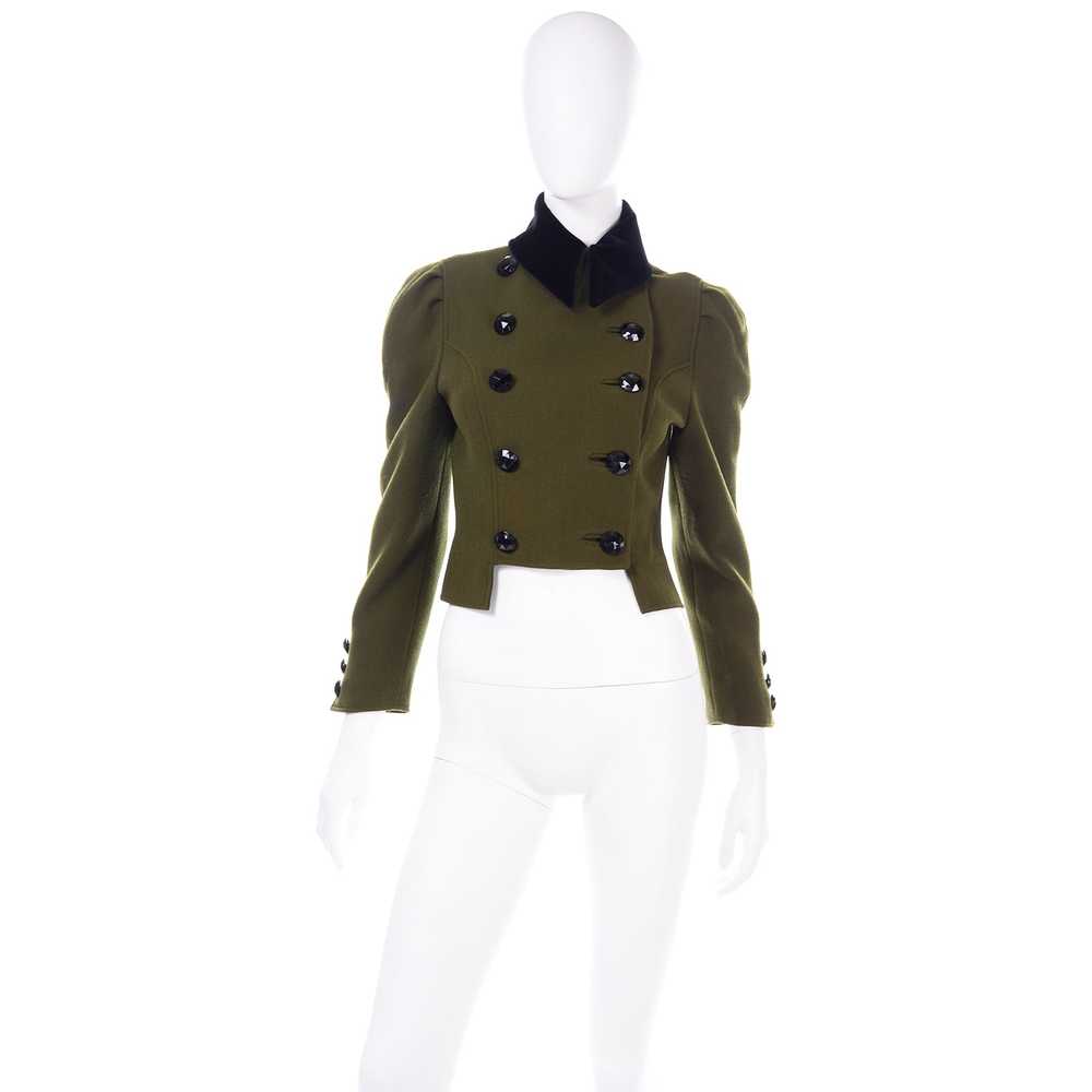 Christian Lacroix Green Wool Edwardian Inspired 1… - image 3