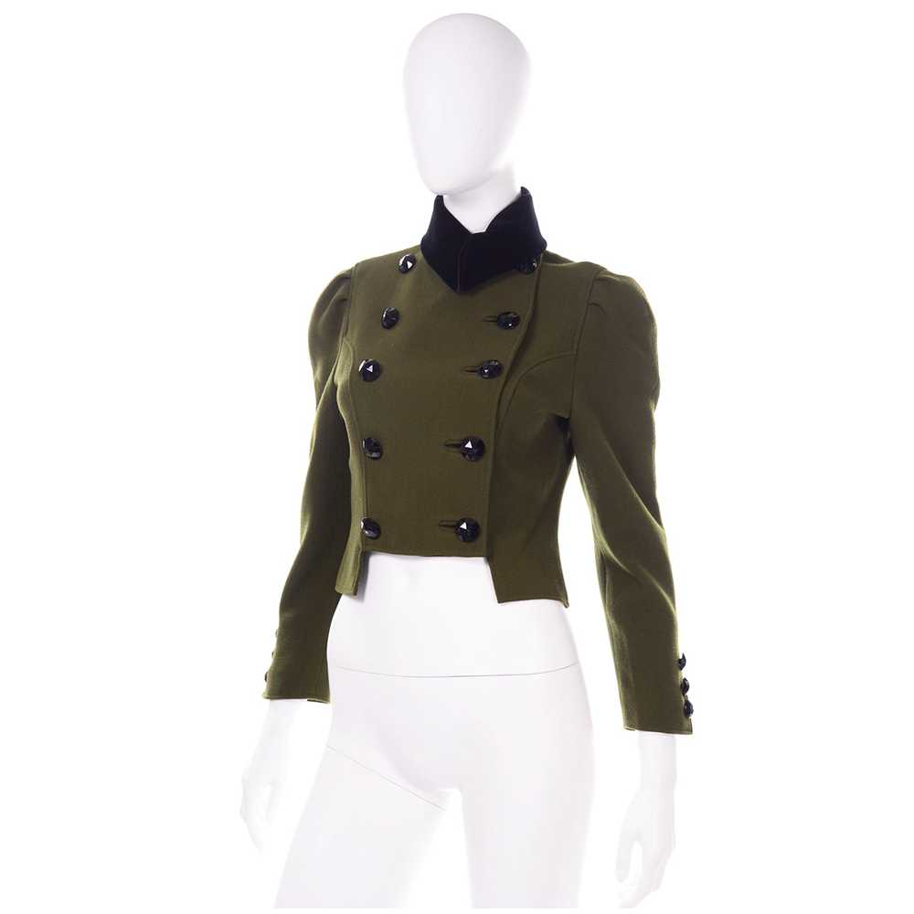 Christian Lacroix Green Wool Edwardian Inspired 1… - image 6