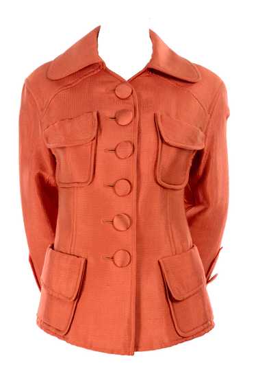 Christian Lacroix Paris Vintage Orange Jacket w/ F