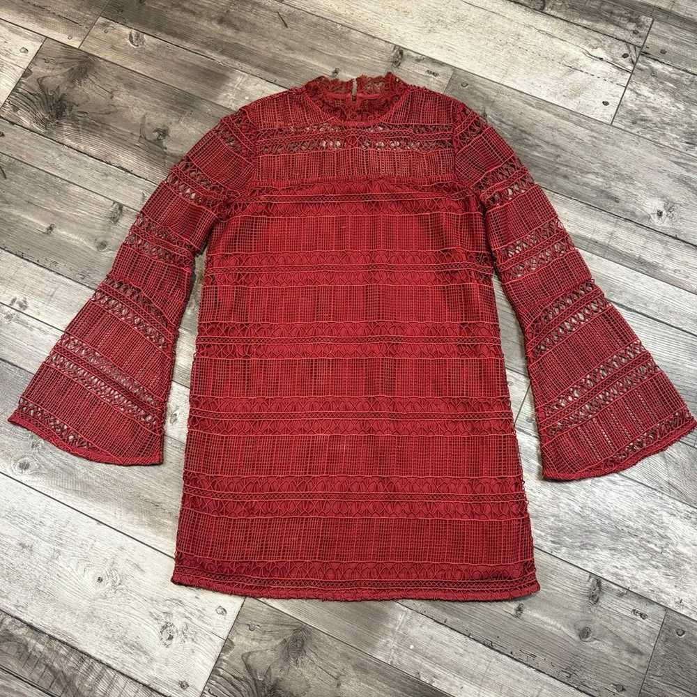 Tularosa Matilda Lace Deess Bell Sleeve Red Small… - image 3