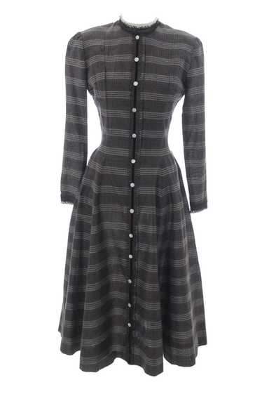 Early 1950s Gray Plaid Vintage Parklane Debs Long 