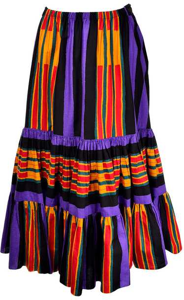 Emanuel Ungaro Nan Duskin Vintage Striped Skirt Pe