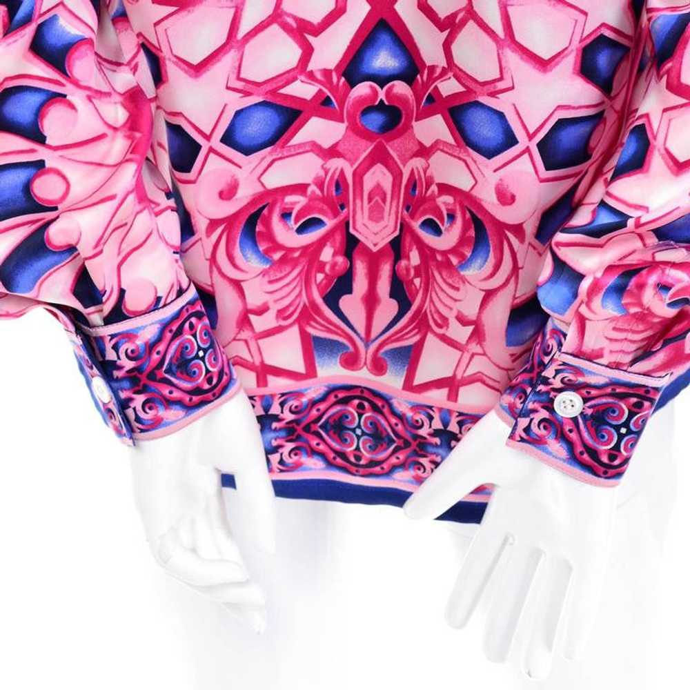 Escada Vintage Blouse in Radial Abstract Pink and… - image 5