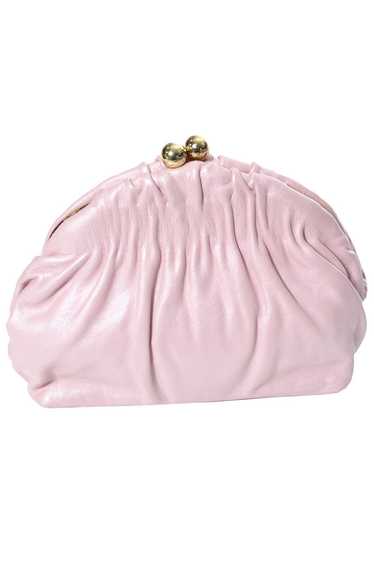 Etra Pink Leather Vintage Handbag Clutch or Should