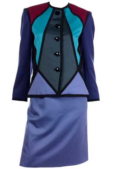 F/W 1988 Yves Saint Laurent Geometric Color Block 