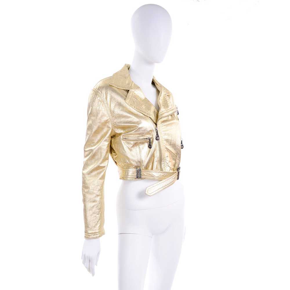 F/W 1994/95 Gianni Versace Embossed Gold Leather … - image 11