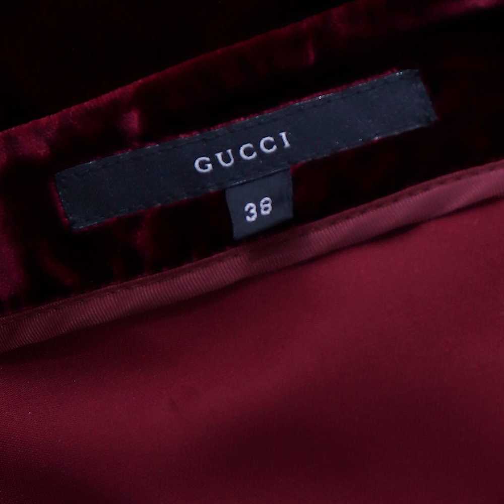F/W 1999 Tom Ford For Gucci Deep Red Velvet Ruche… - image 12
