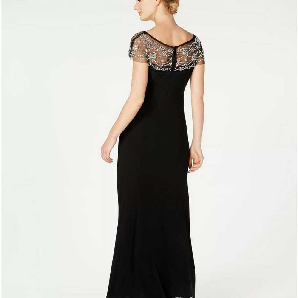 R & M Richards A-Line Silhouette Gown Black with … - image 4