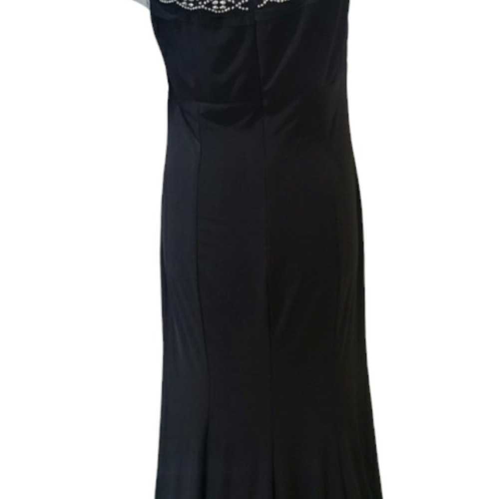 R & M Richards A-Line Silhouette Gown Black with … - image 8