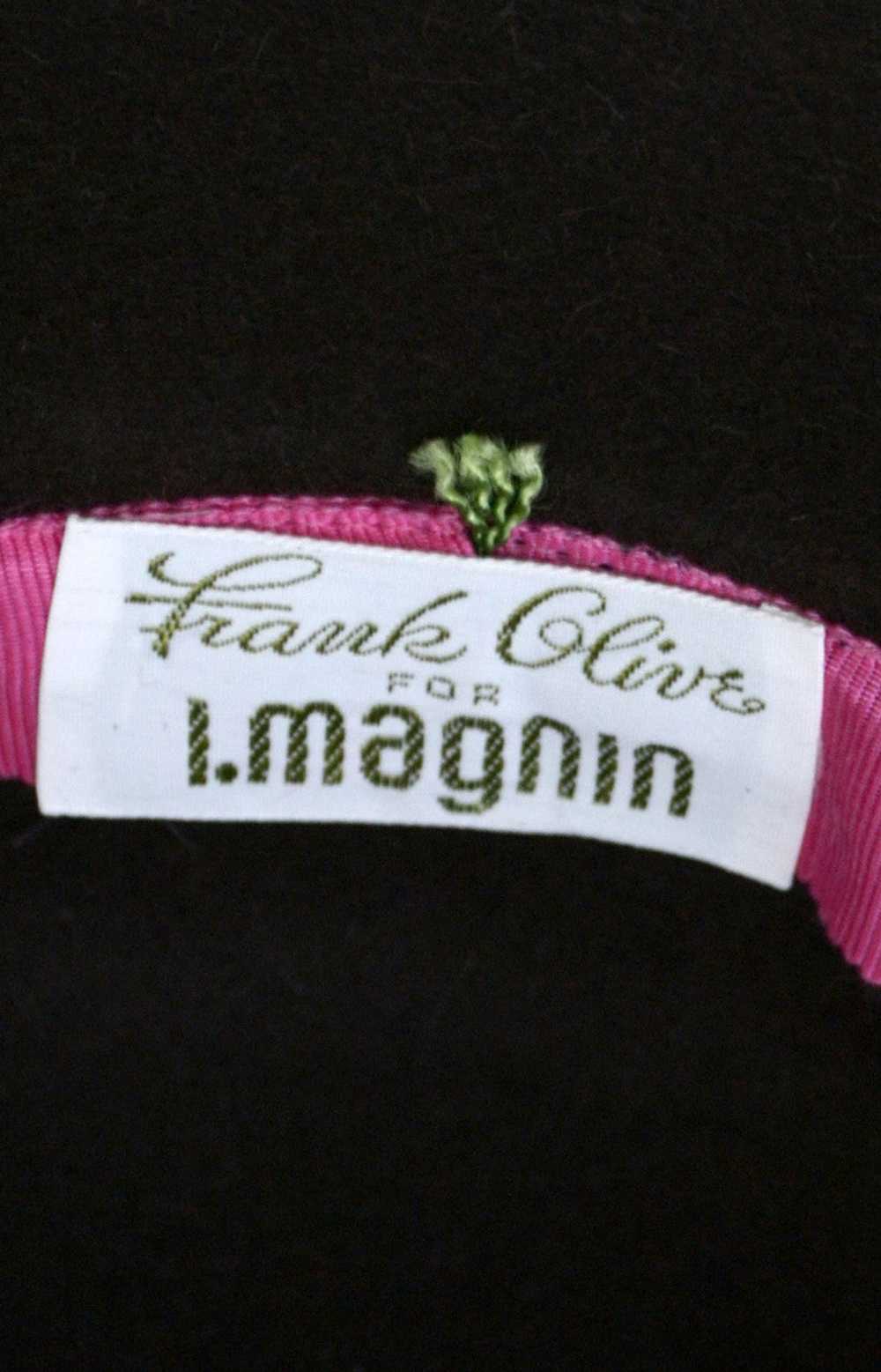 Frank Olive I Magnin Vintage Brown Wool Felt Hat - image 5