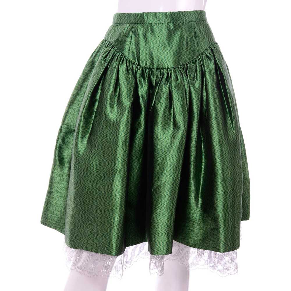 Geoffrey Beene Vintage Green High Waisted Skirt &… - image 9