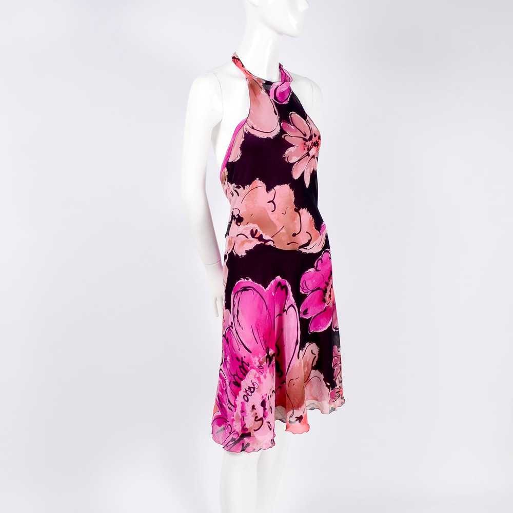 Gianni Versace Couture Silk Halter Dress w/ Slits… - image 3