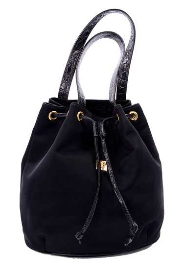 Gianni Versace Couture Vintage Black Drawstring B… - image 1