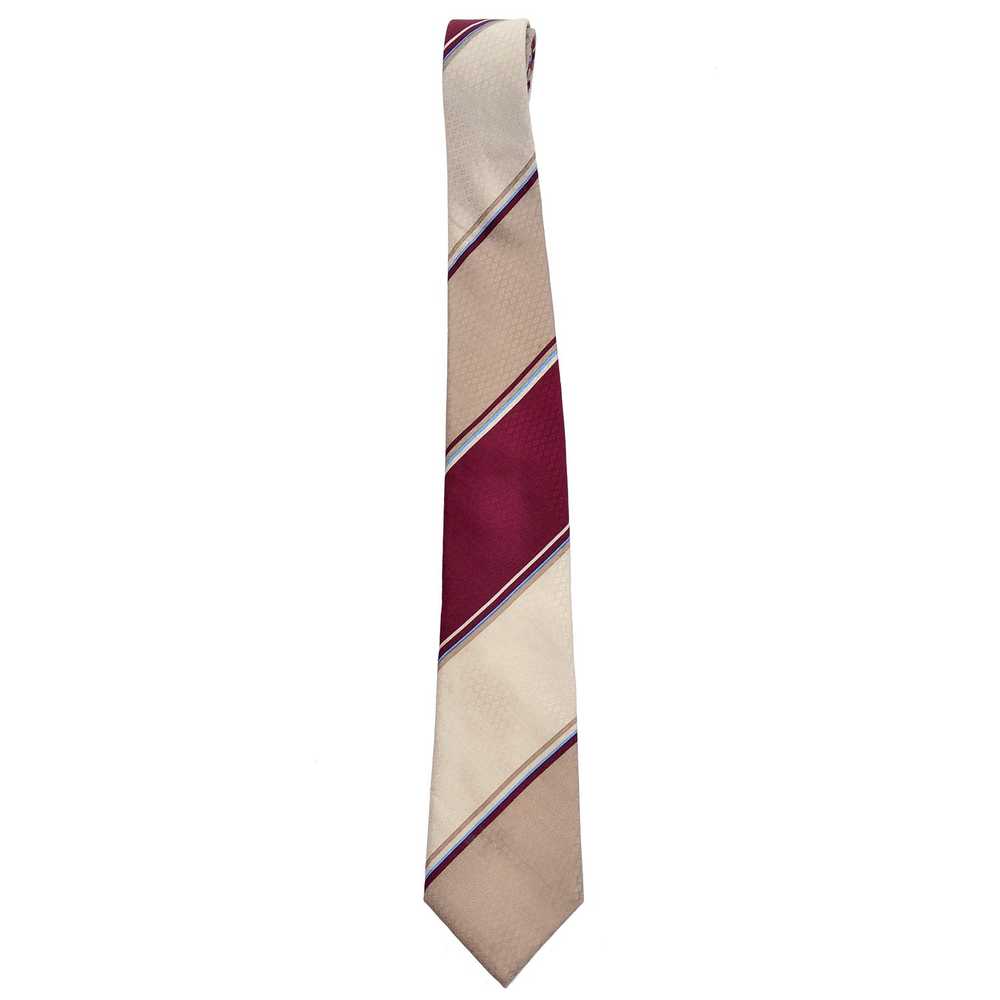 Givenchy Diagonal Stripe Vintage Silk Tie in Tan … - image 3